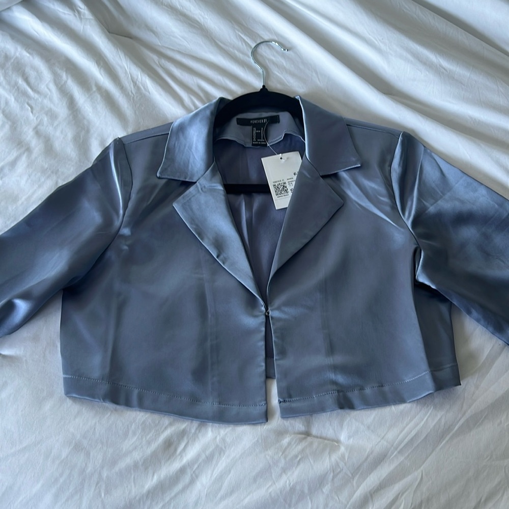 Satin Blue Top
